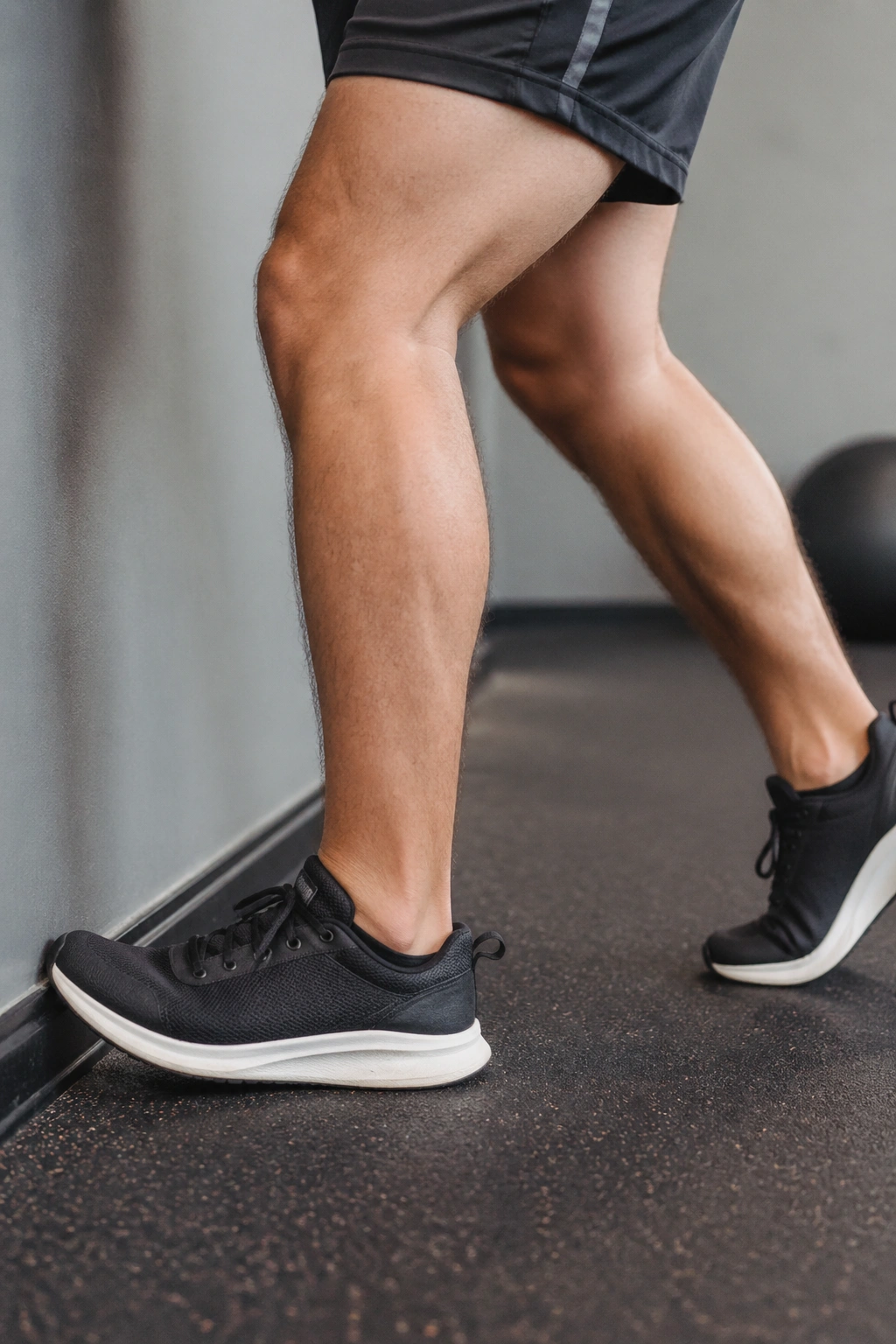 Close-up of ankle rocks drill focusing on ankle movement
