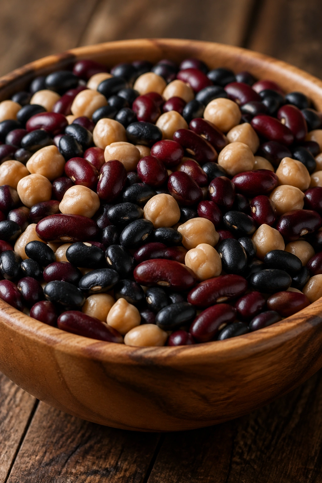 Close-up of a bowl of mixed beans