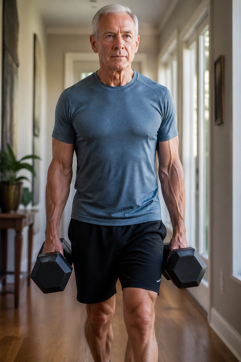 Farmer’s carries demonstrating grip, core, and real-world strength