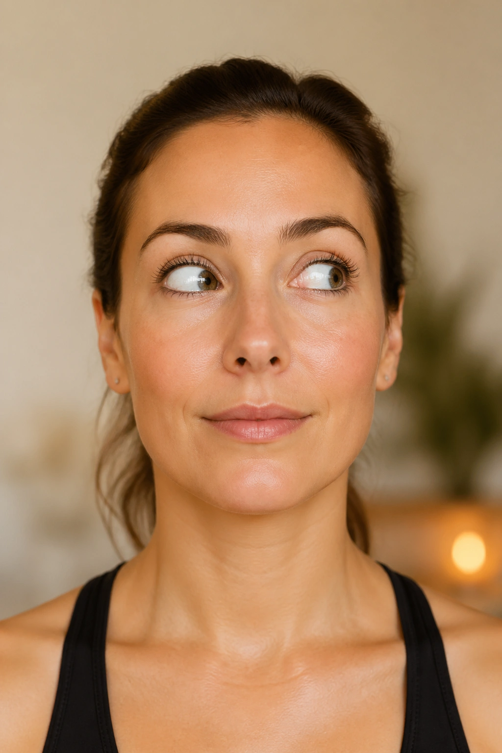 Close-up of eyes following a smooth figure-eight gaze