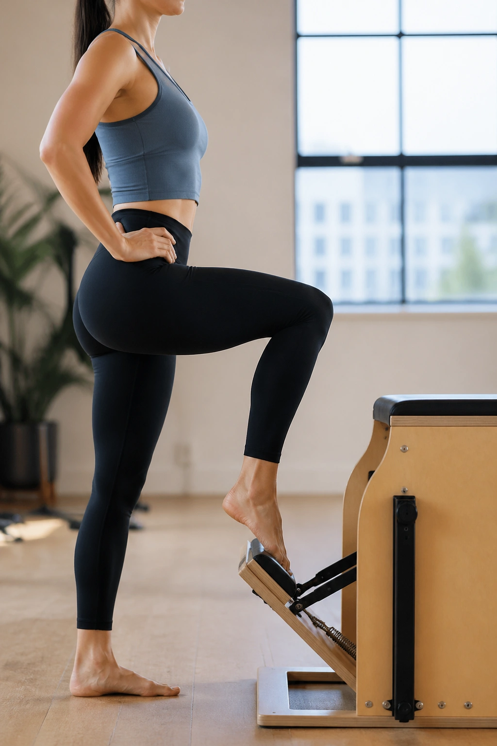 Person performing hamstring curl presses on a Wunda Chair