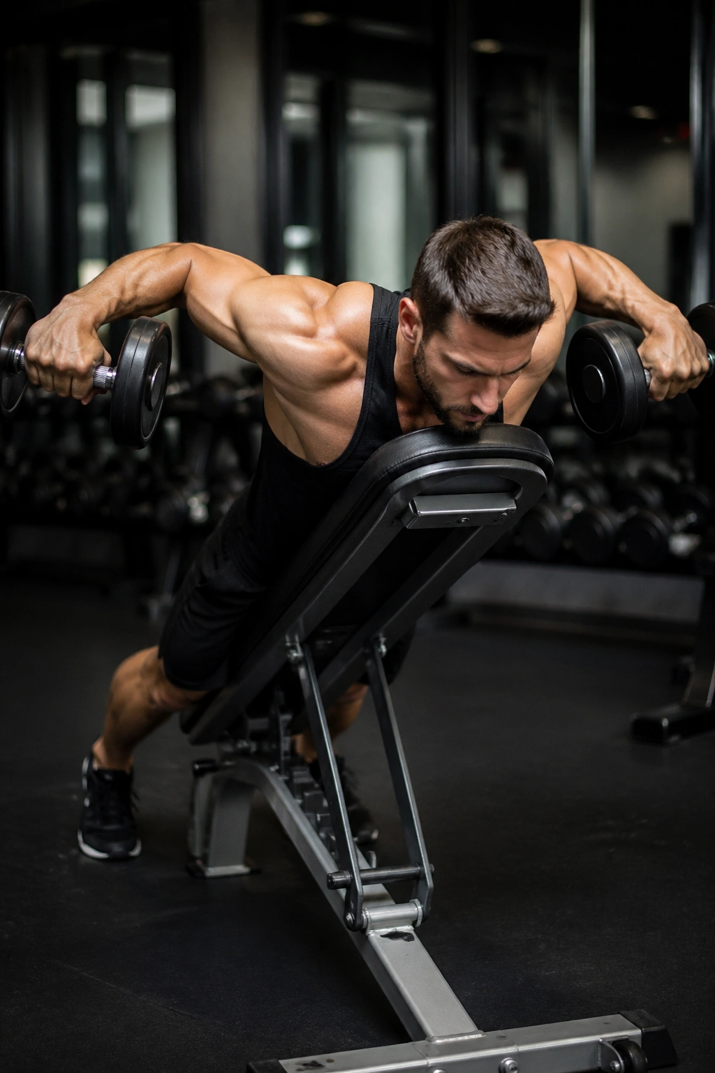 Incline W-raise focusing on rear delts and blade stability