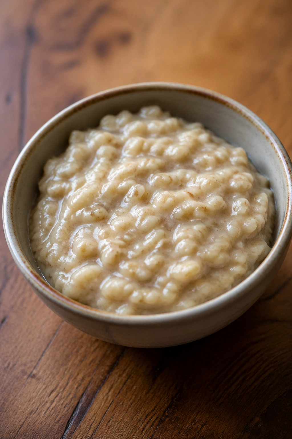 Close-up of a small bowl of oatmeal