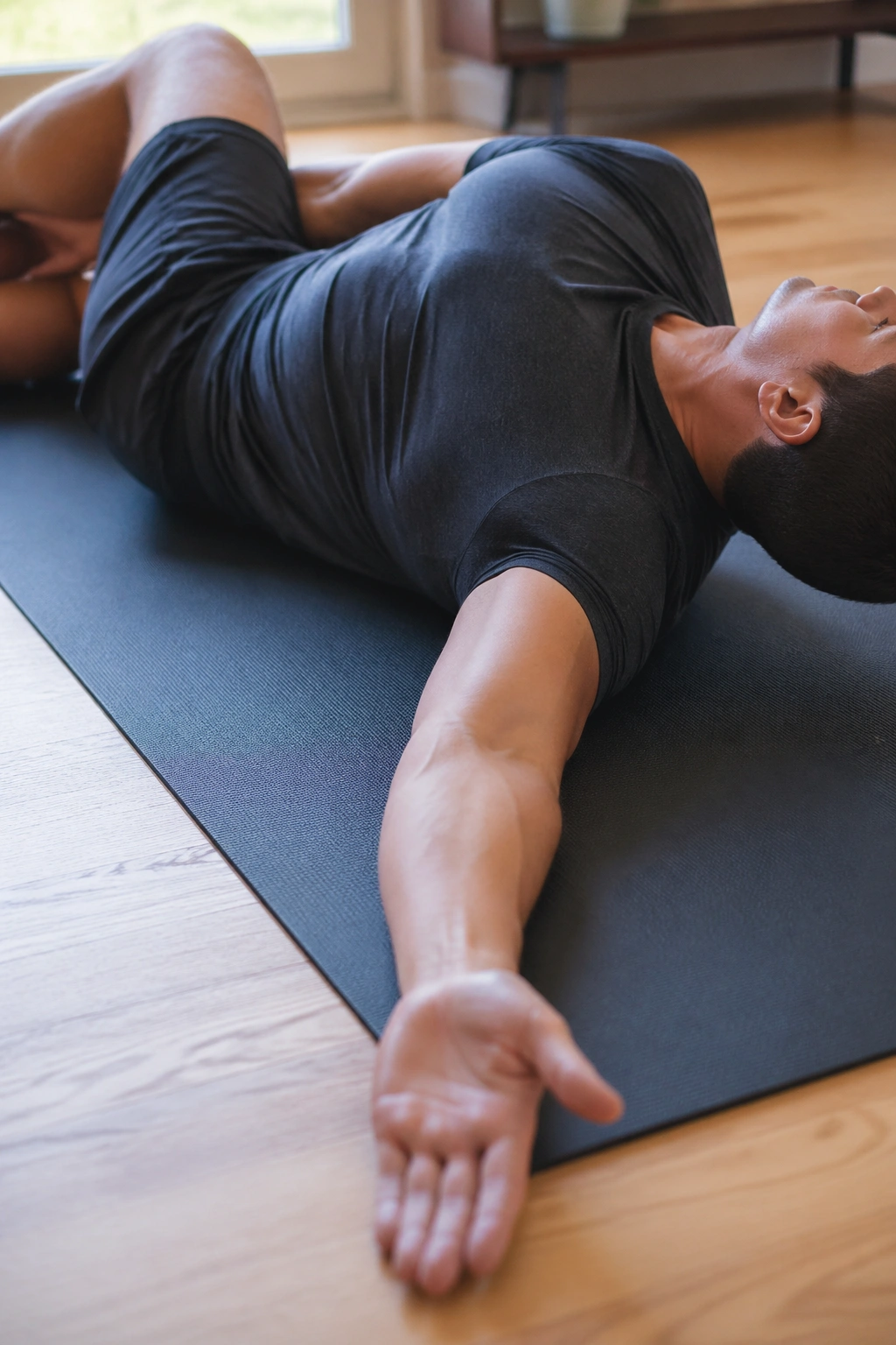 Side-lying Open Book Rotation targeting the upper back mobility