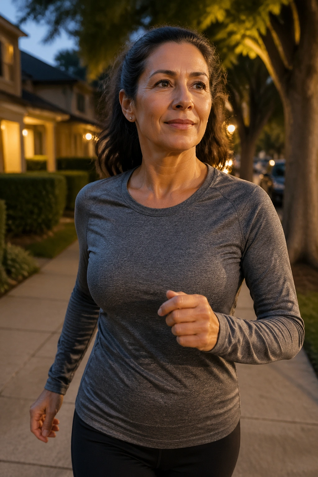 Close-up of a person walking after dinner to aid glucose control