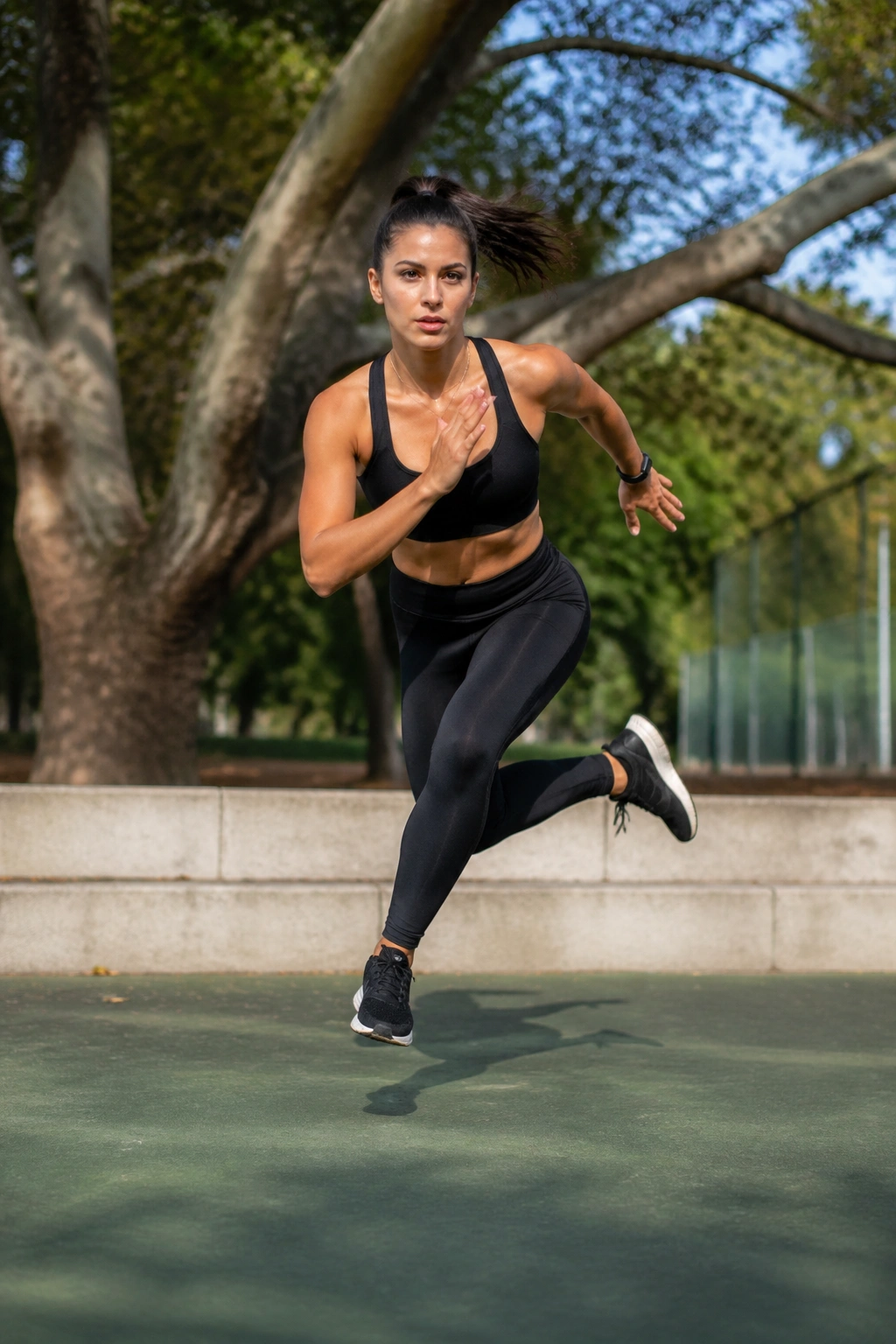 Athlete performing skater hops showing lateral power