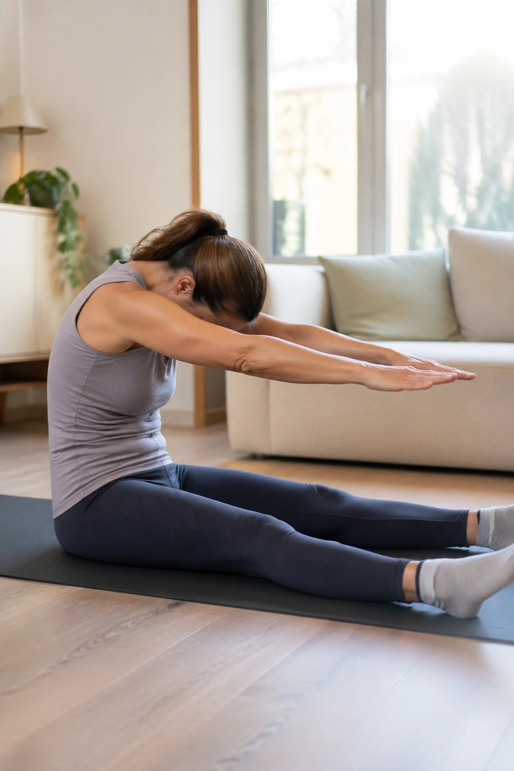 Spine Stretch Forward with rounded spine and forward reach