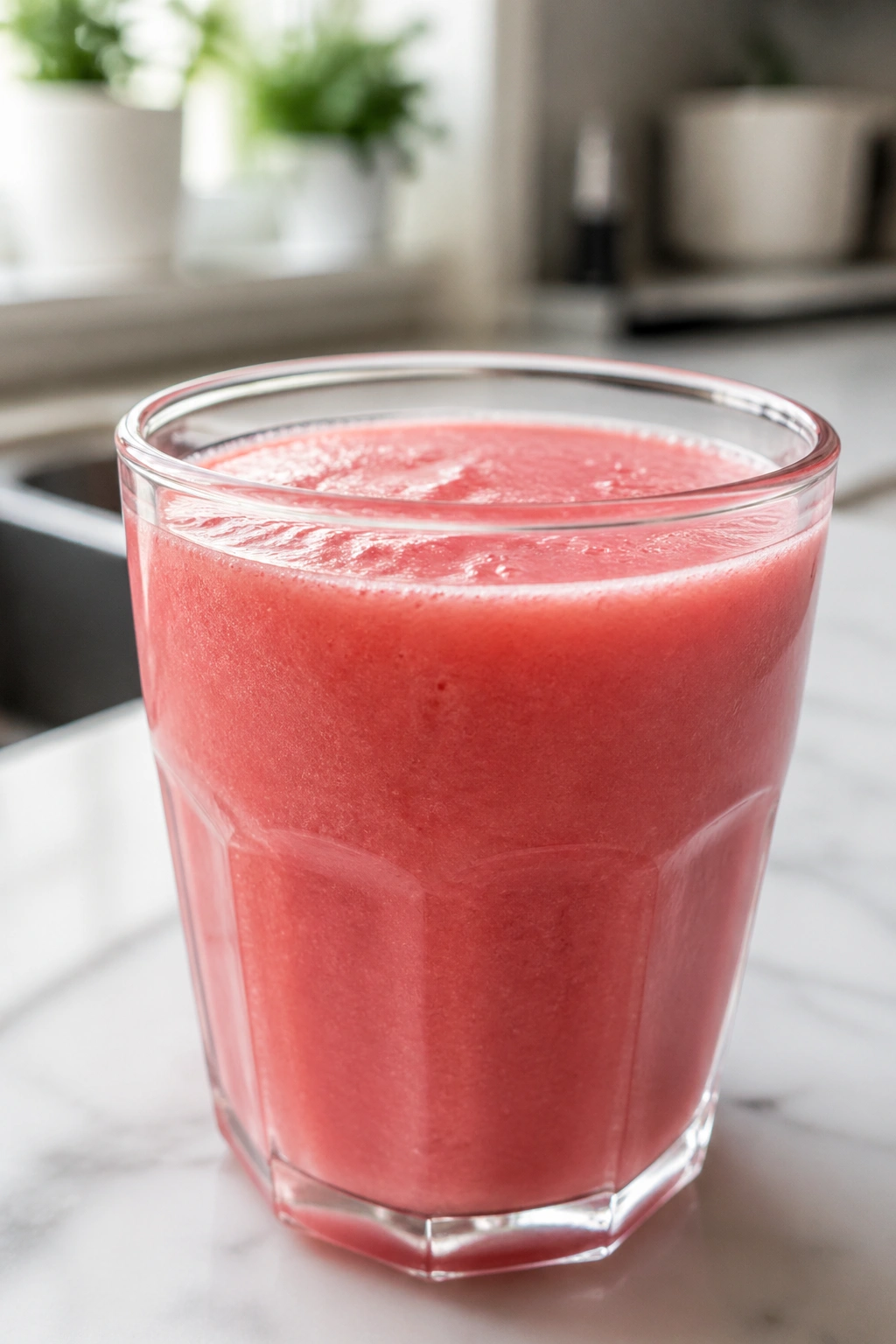 Watermelon Lime Electrolyte Smoothie in a glass