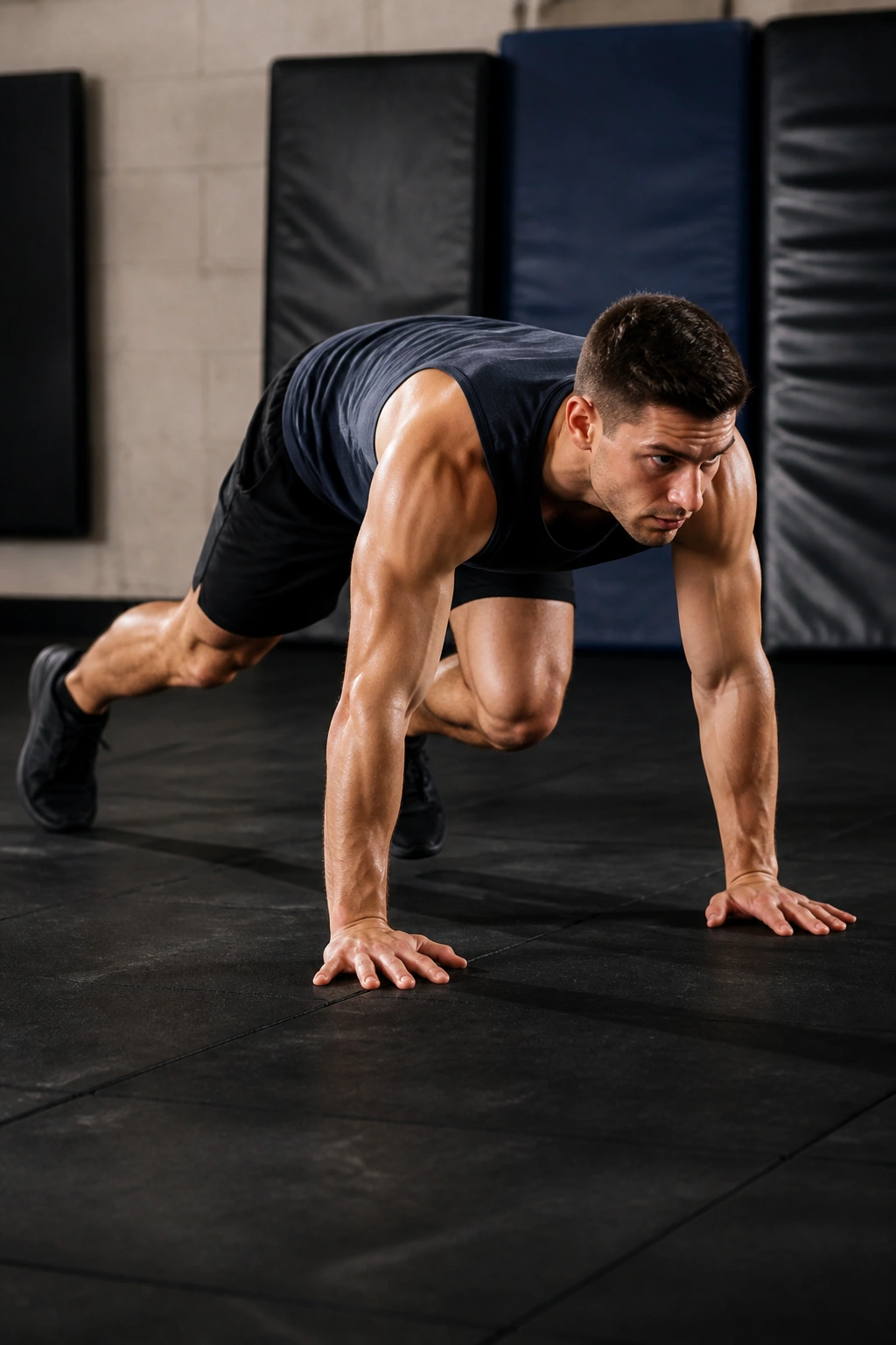 Bear crawl demonstrates coordinated movement to brace core