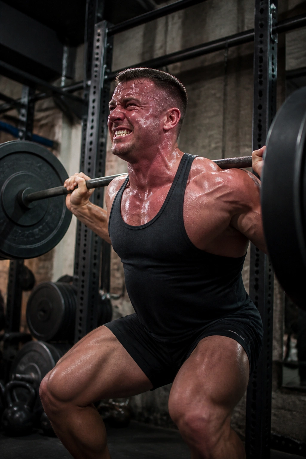 Lifter performing high-volume training with multiple sets and visible pump