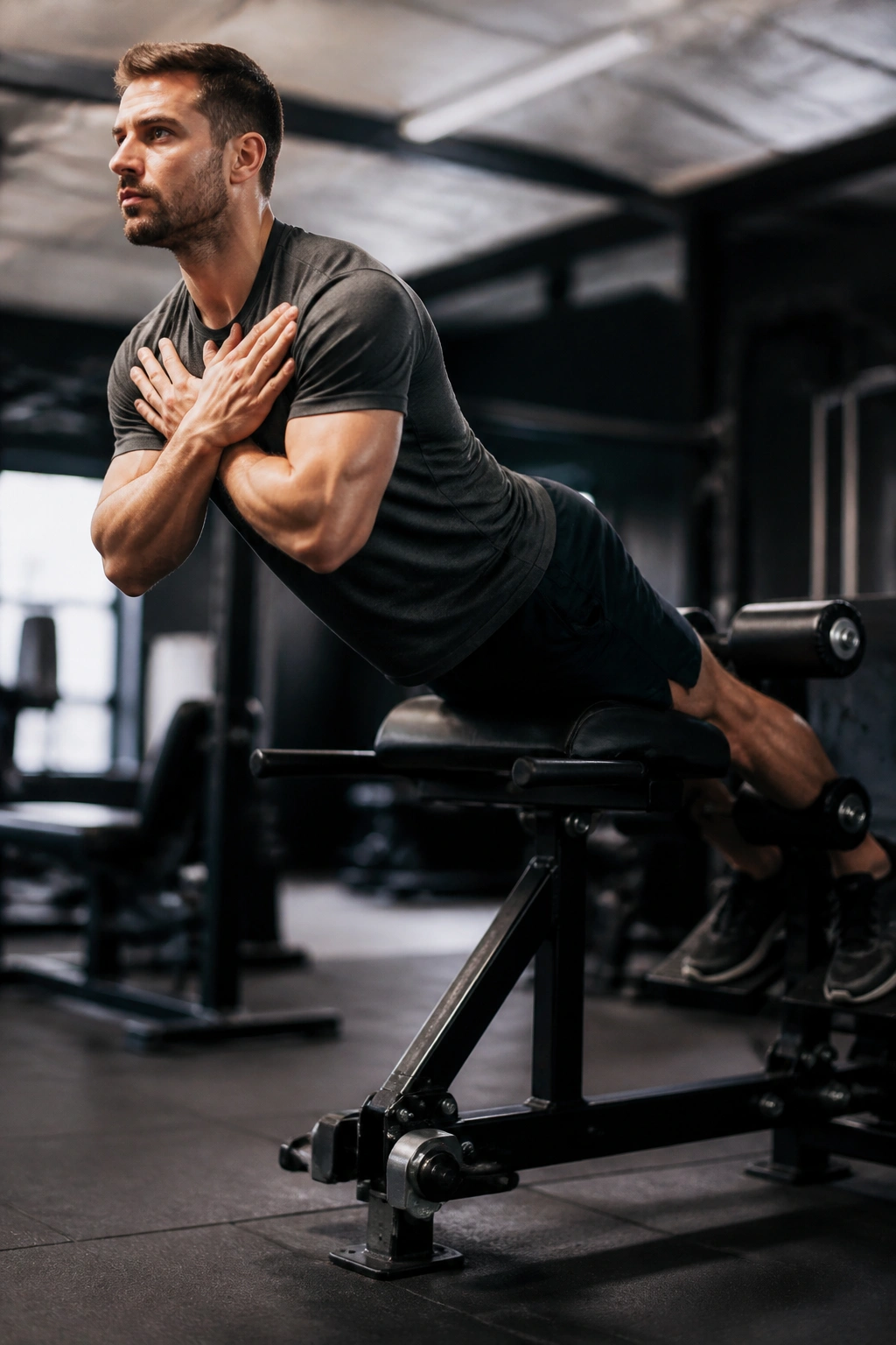 Person on glute-ham developer performing glute-ham raise