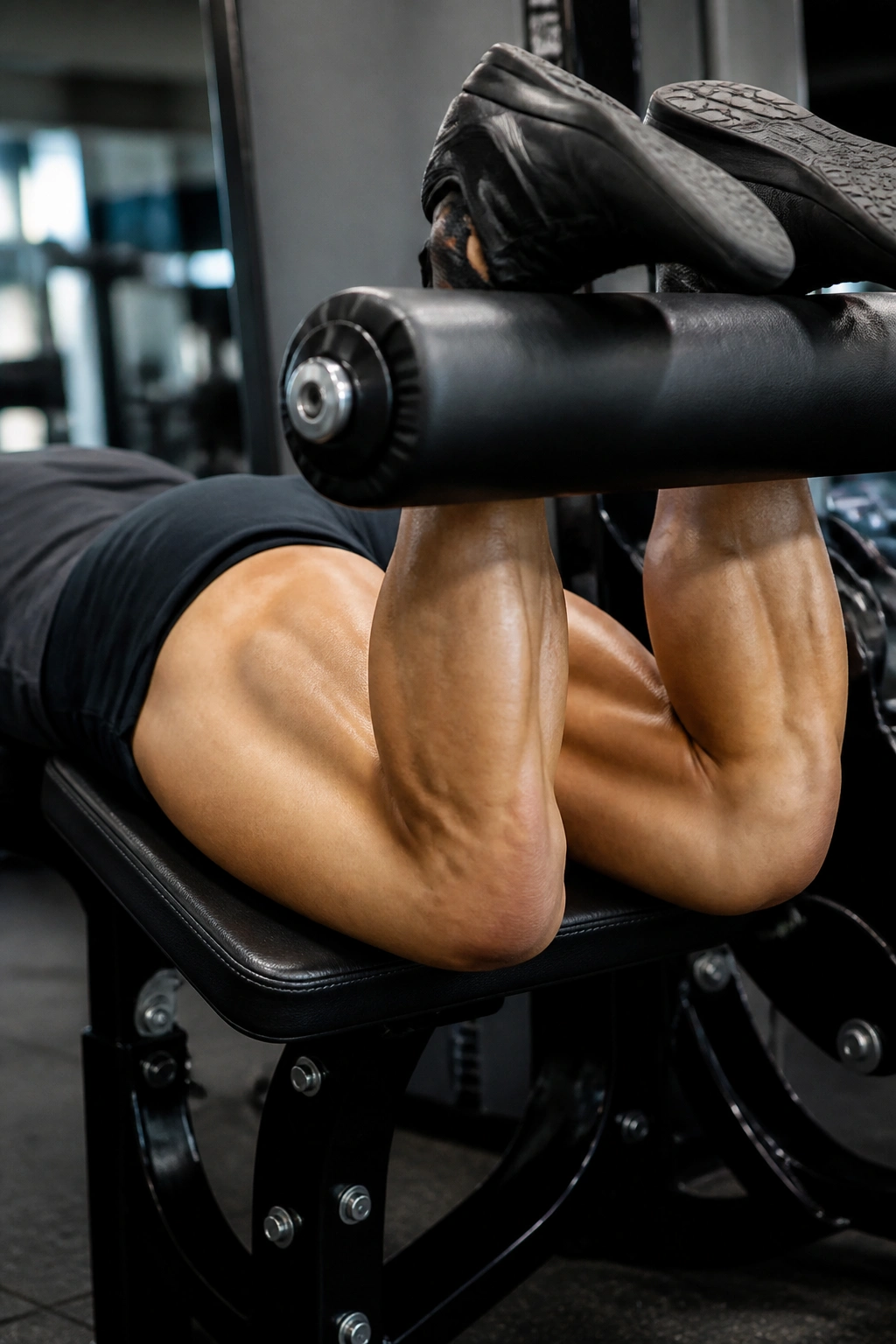 Hamstrings engaged during lying leg curl