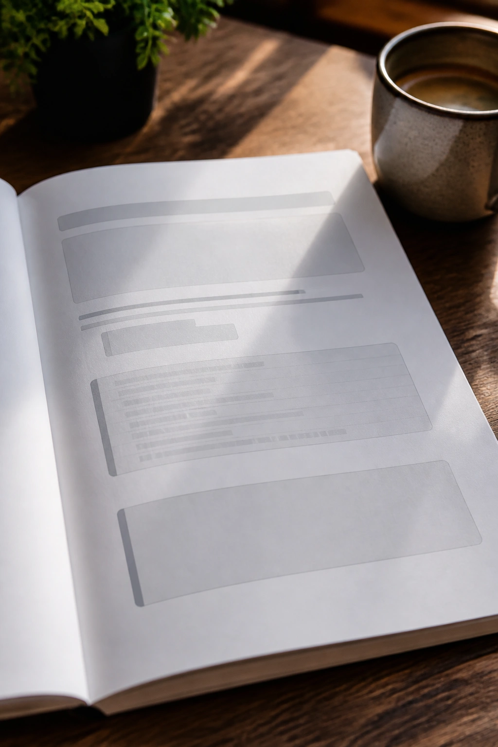 Document segment with indentation and blocks to show formatted content
