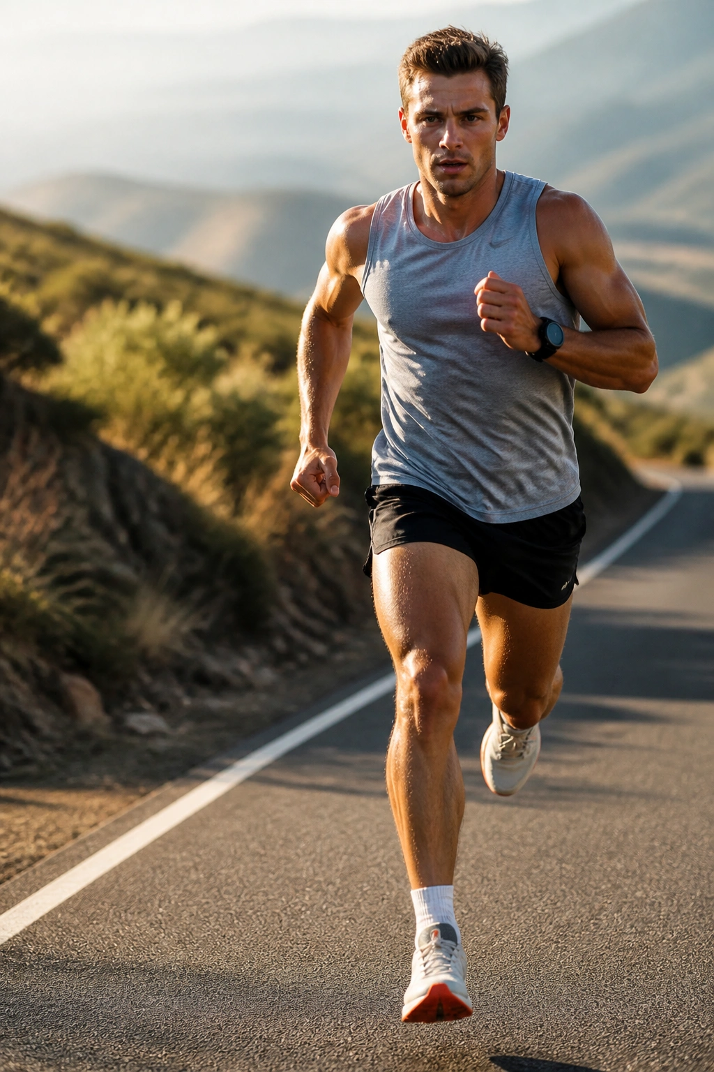 Runner finishing a progression run with a strong finish