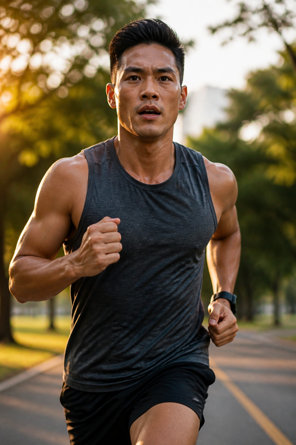 Runner finishing run with progressive finish pace