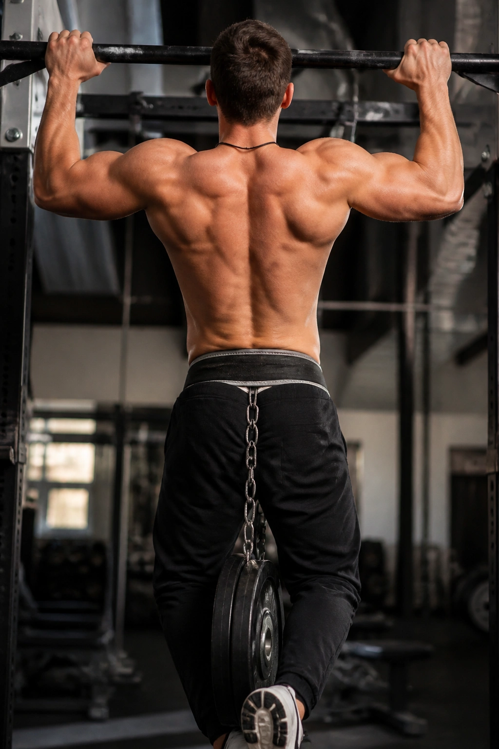 Back and lats activation during weighted pull-up in gym