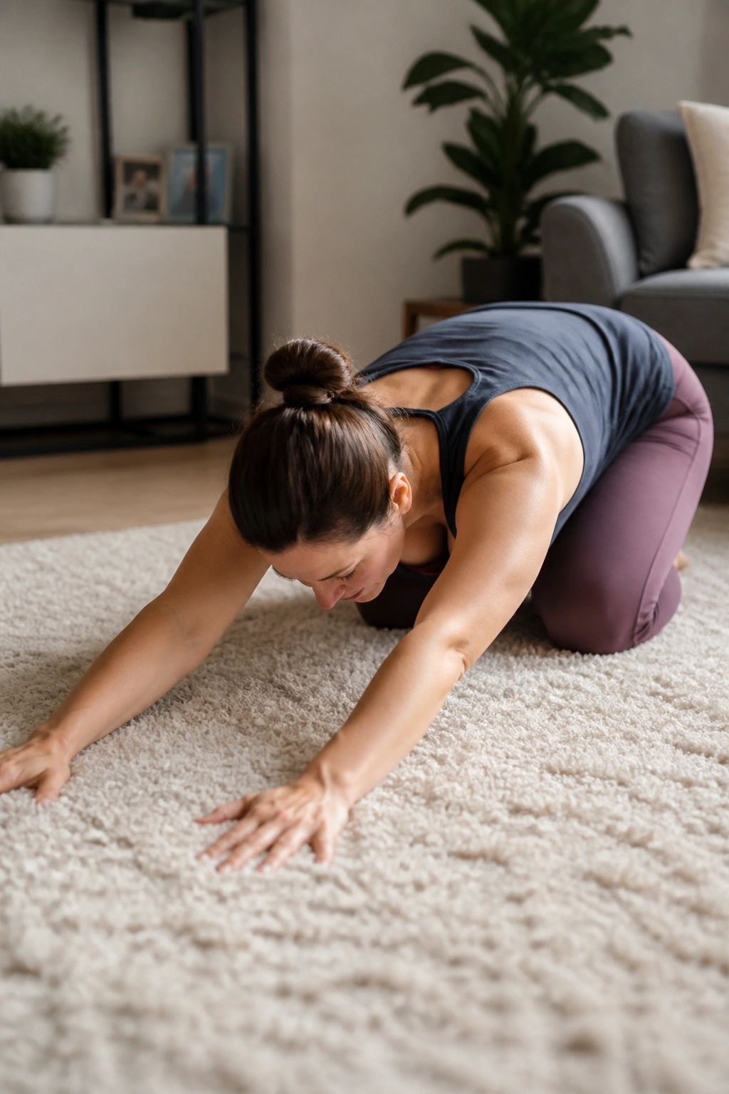 Quadruped rock-backs on hands and knees for trunk control