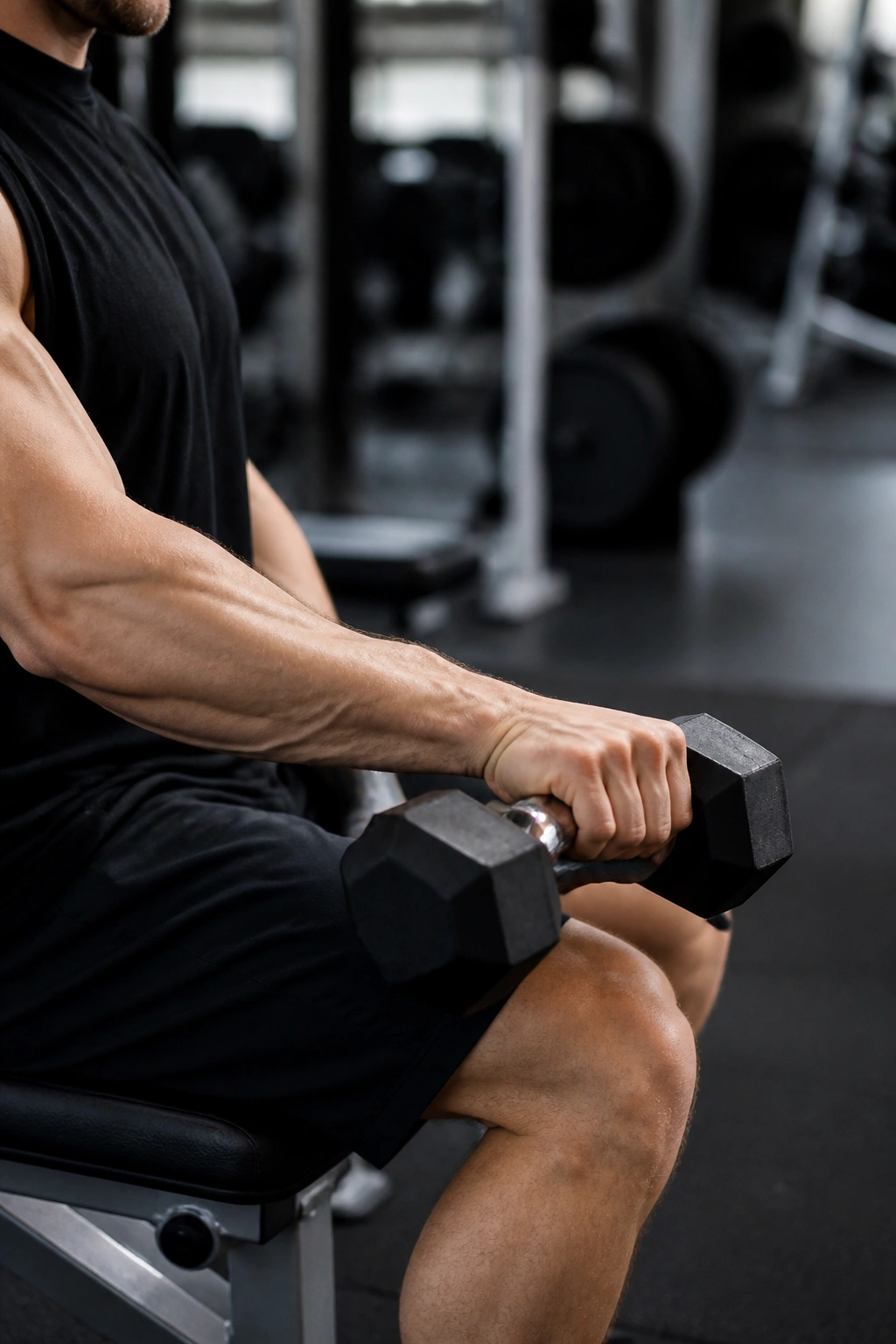 Forearm and hand in a palm-down curl highlighting brachioradialis