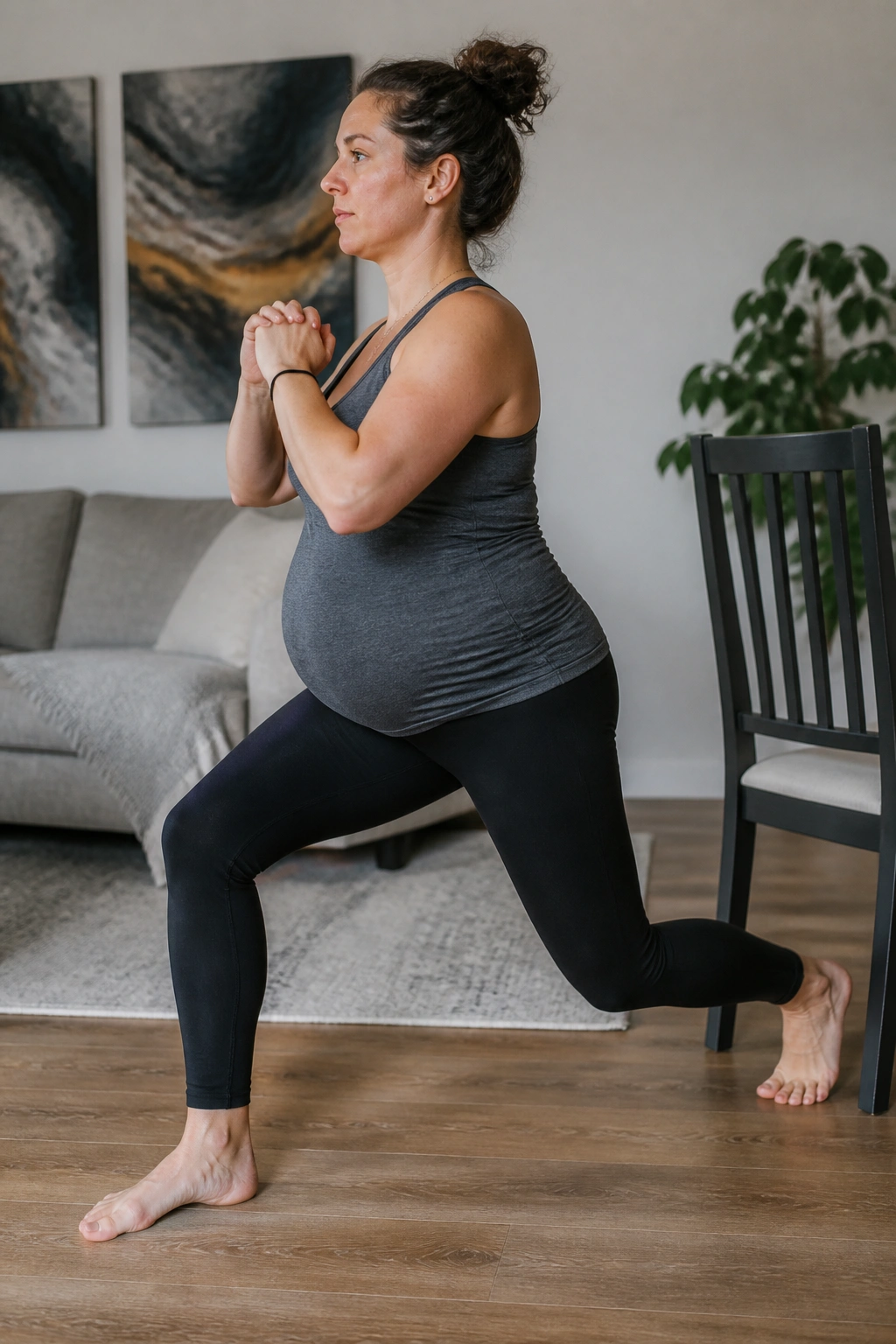 Split-stance iso hold with front leg loading