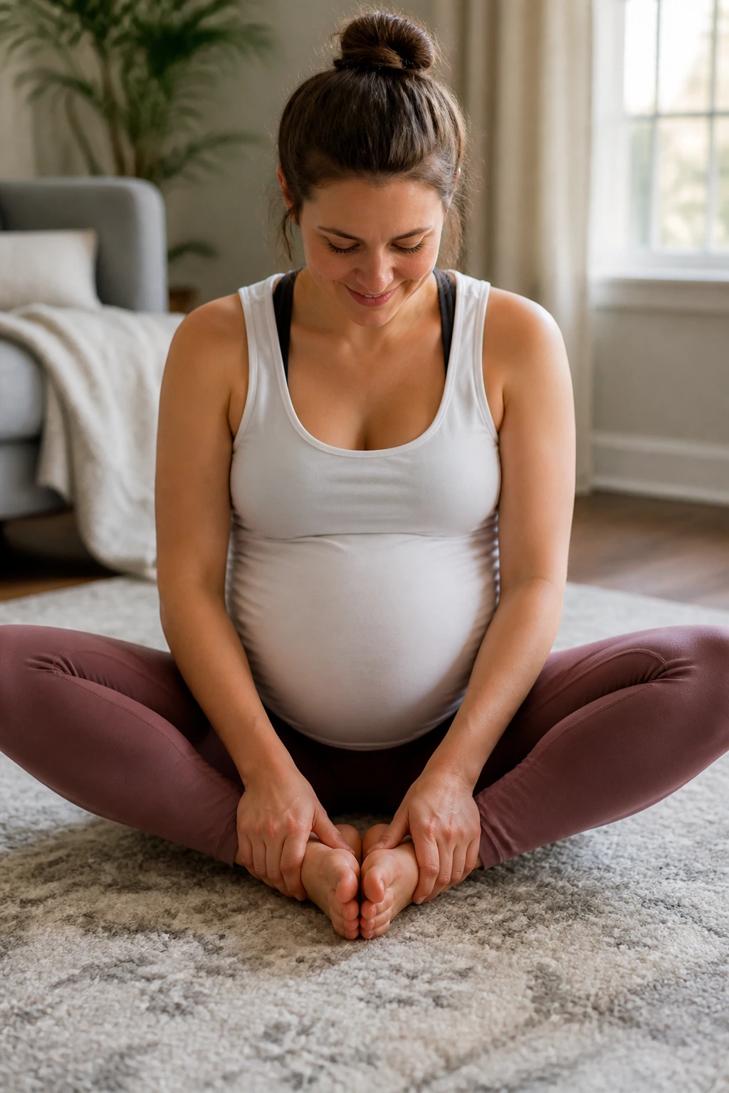 Seated Butterfly Stretch showing hips and inner thighs