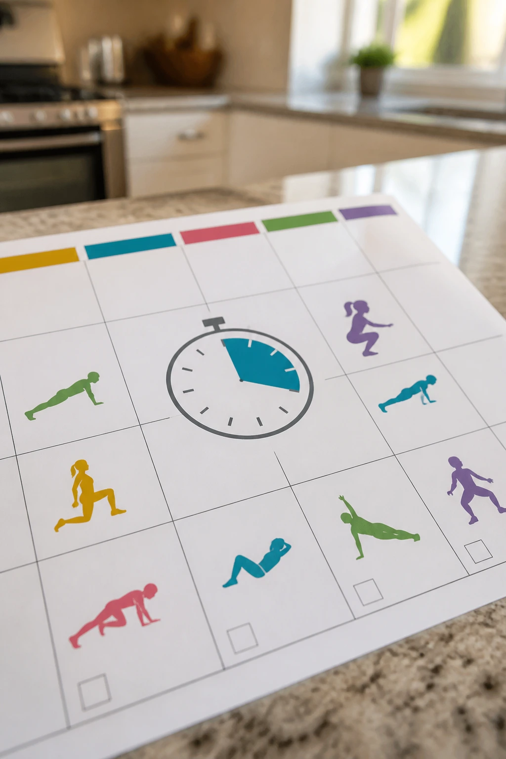 Calendar grid with timer icon for Home Circuit Timer Calendar
