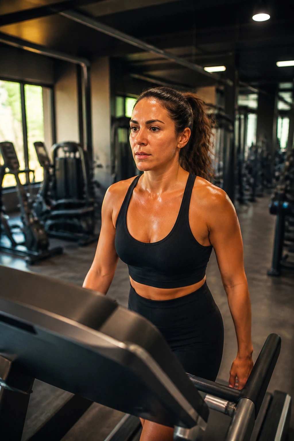 Runner transitioning from run to walk during descending recovery protocol