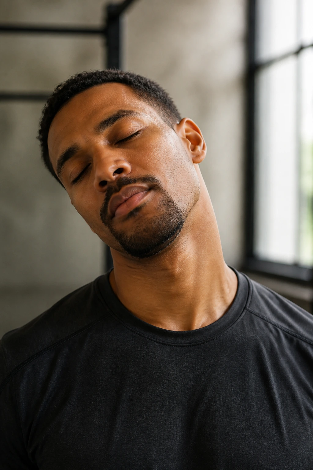 Head and neck during neck tilts and rotations warm-up
