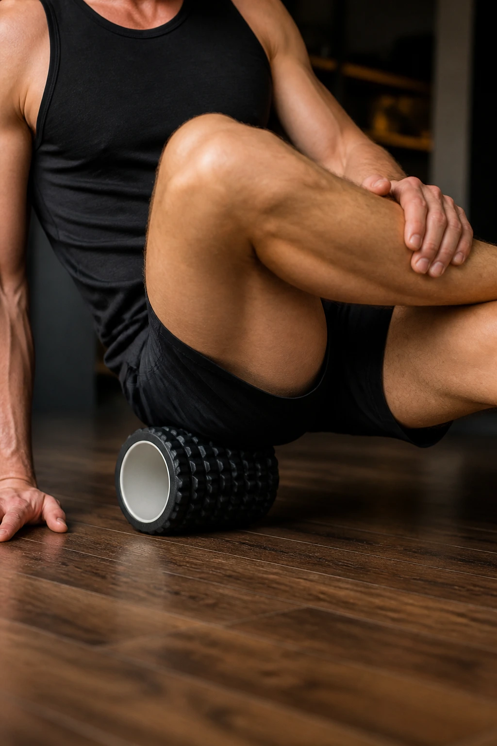 Piriformis muscle targeted foam rolling with crossed-leg position