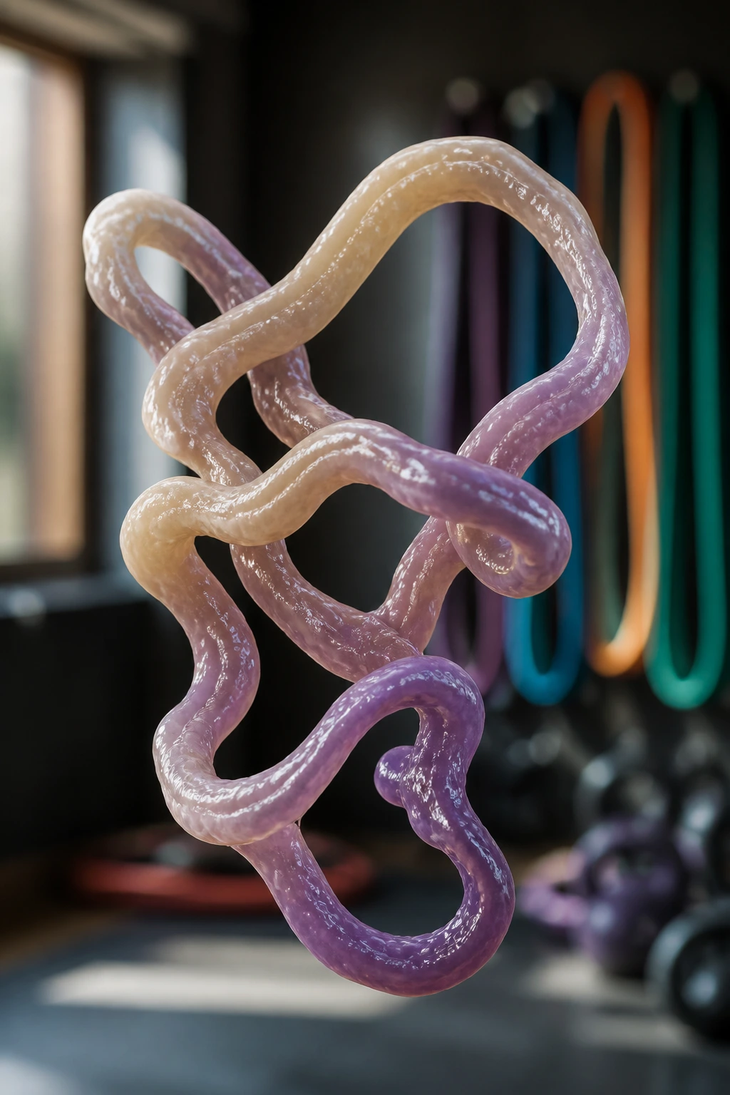 Close-up 3D model of relaxin hormone molecule