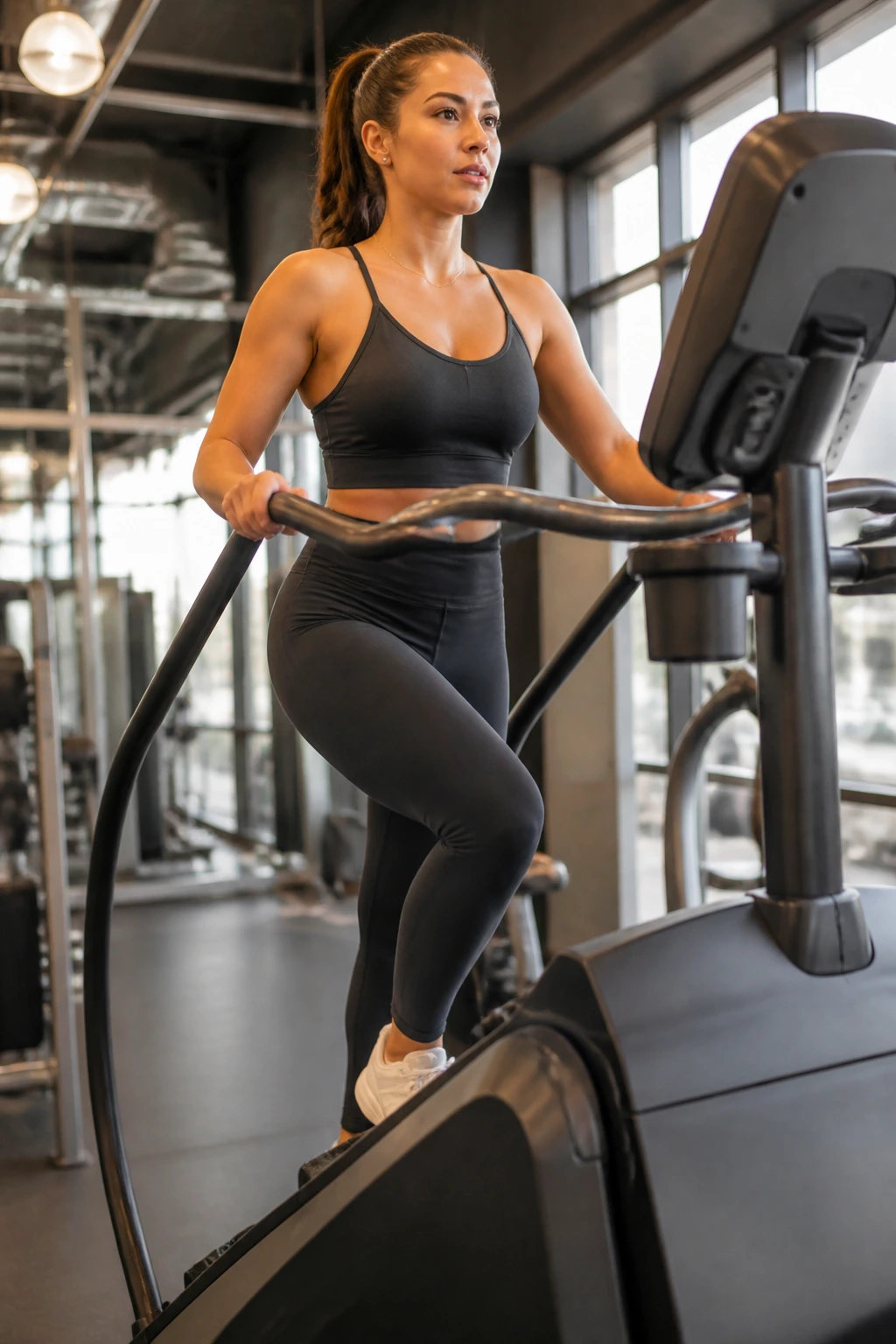 Person on a Stairmaster performing a steady pace workout