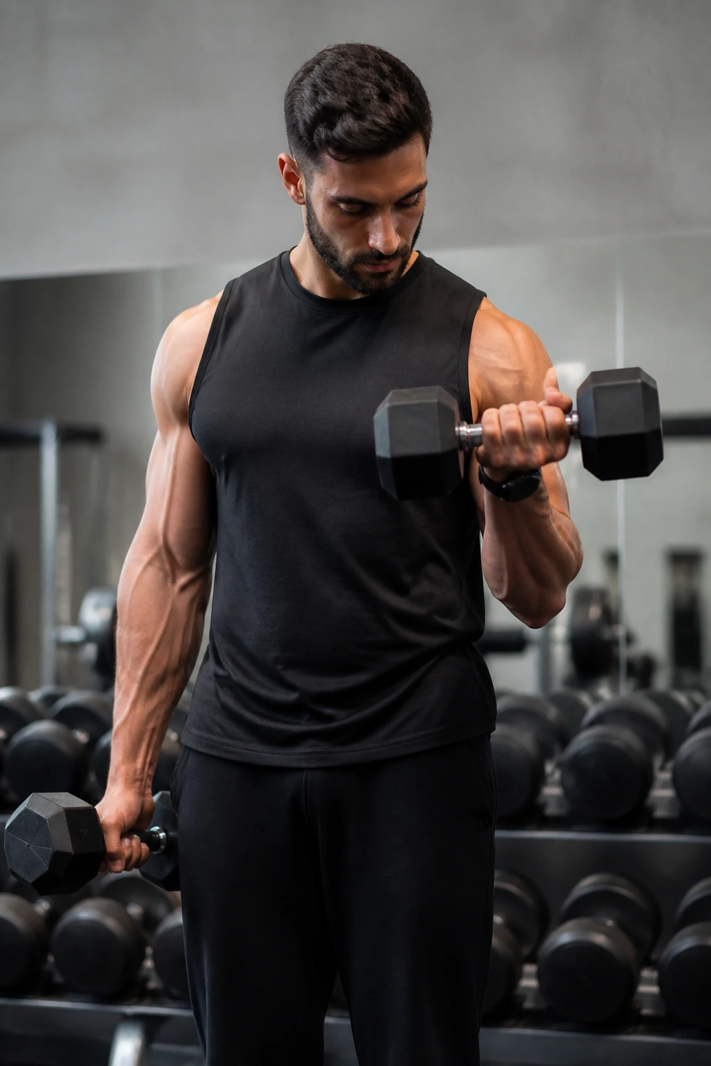 Real person performing a Zottman curl with wrist rotation at the top.