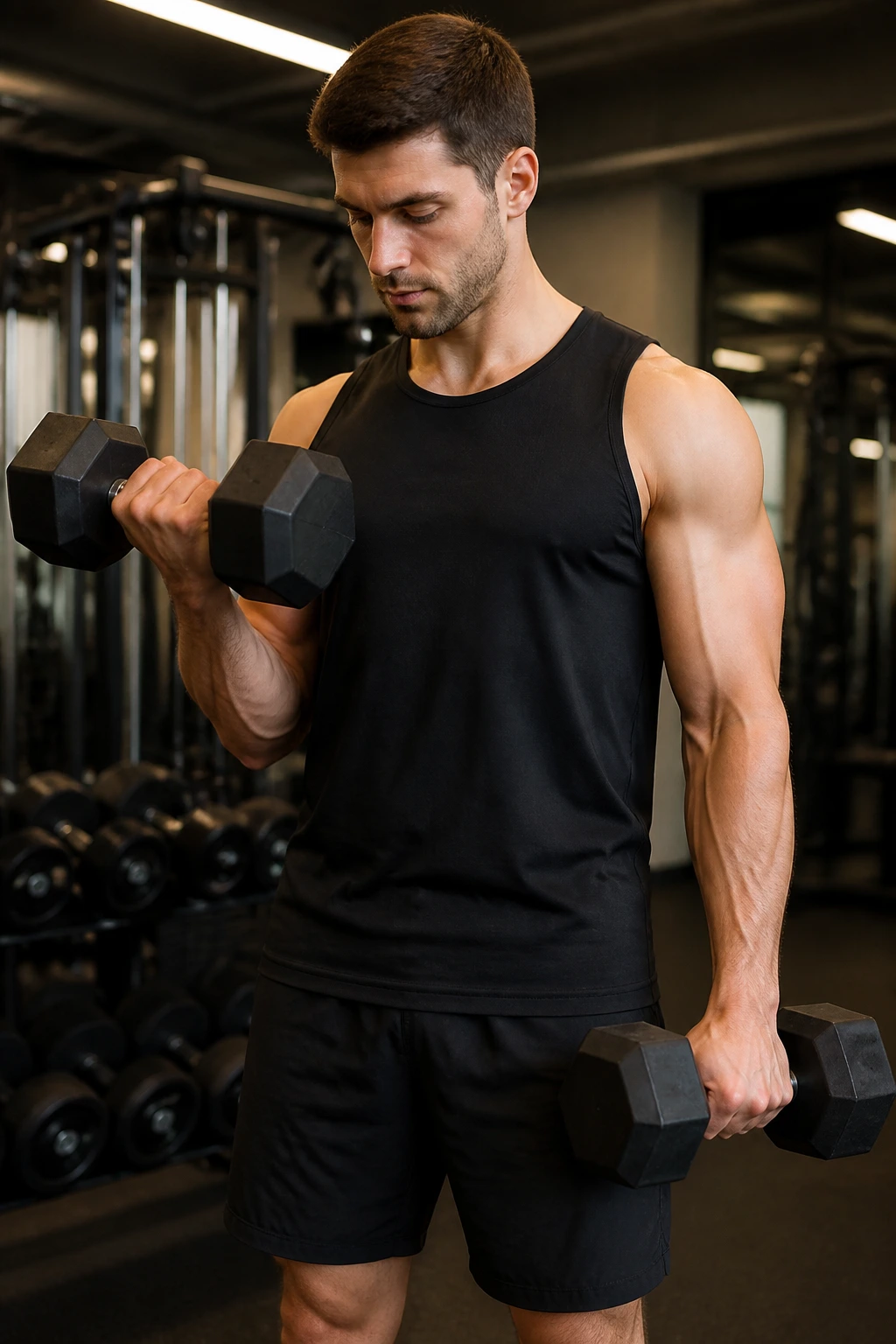 Close-up of a person performing Zottman curls showing rotation